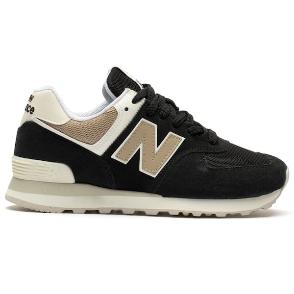 Vista principal Tênis New Balance 574 Windbreaker - Feminino New Balance PRETO/BEGE