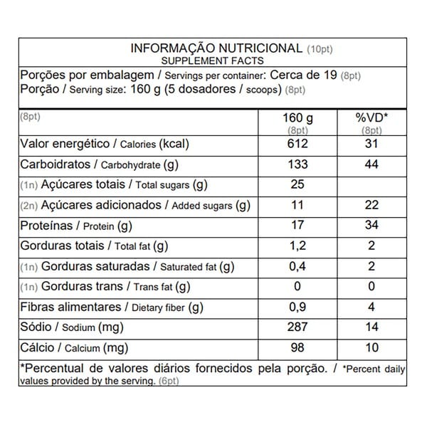 Vista 2 Whey Protein Max Titanium Mass 17500 - 3Kg Max Titanium CHOCOLATE