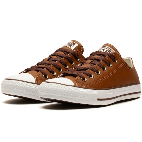 Vista 2 Tênis Converse All Star Chuck Taylor Malden - Unissex Converse MARROM/LARANJA