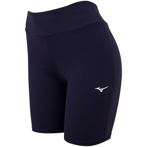 Vista principal Bermuda com Proteção Solar UV Mizuno Essence - Feminina Mizuno AZUL ESC/CINZA CLA