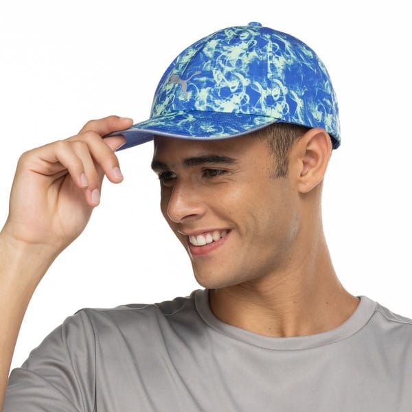 Vista 2 Boné Aba Curva Puma Running III - Strapback - Adulto Puma AZUL/VERDE