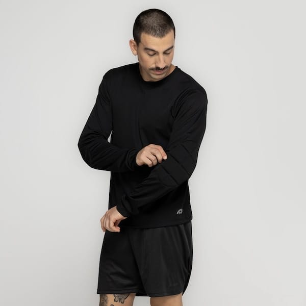 Vista 2 Camisa de Goleiro Manga Longa Adams Lisa - Masculina Adams PRETO