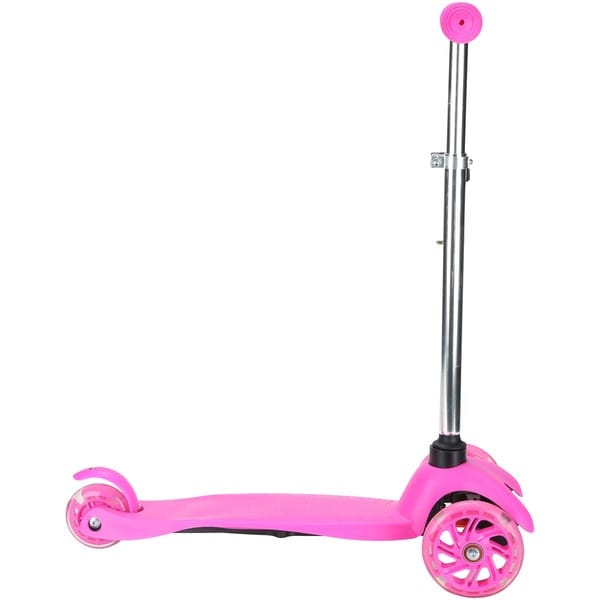 Vista 2 Patinete 3 Rodas Spin Roller com Luzes de Led - Infantil Spin Roller ROSA