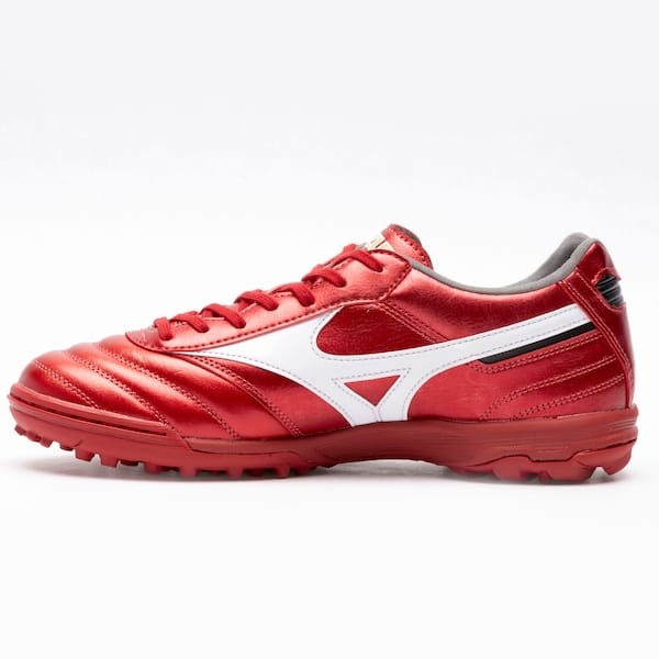 Vista 2 Chuteira Society Mizuno Morelia Elite II AS Pro TF Adulto Mizuno VERMELHO