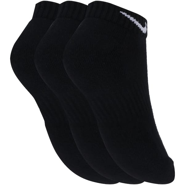 Vista 2 Kit de Meias Nike Everyday Cushioned Low com 3 Pares - Adulto Nike PRETO