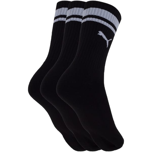 Vista 2 Kit de Meias Cano Médio Puma Esportiva com 3 Pares - 39 a 43 - Adulto Puma PRETO