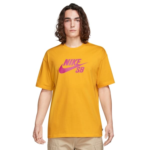 Vista principal Camiseta Nike SB Tee Logo - Masculina. Nike AMARELO