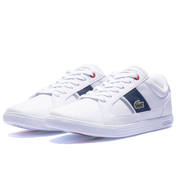 Vista 2 Tênis Lacoste Europa LCR BRZ Masculino Lacoste BRANCO/MARINHO/VERME