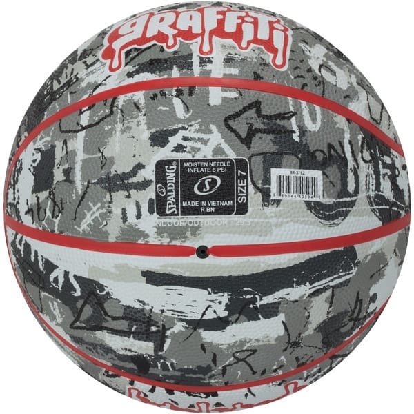 Vista 2 Bola de Basquete Spalding Graffiti Spalding PRETO/VERMELHO