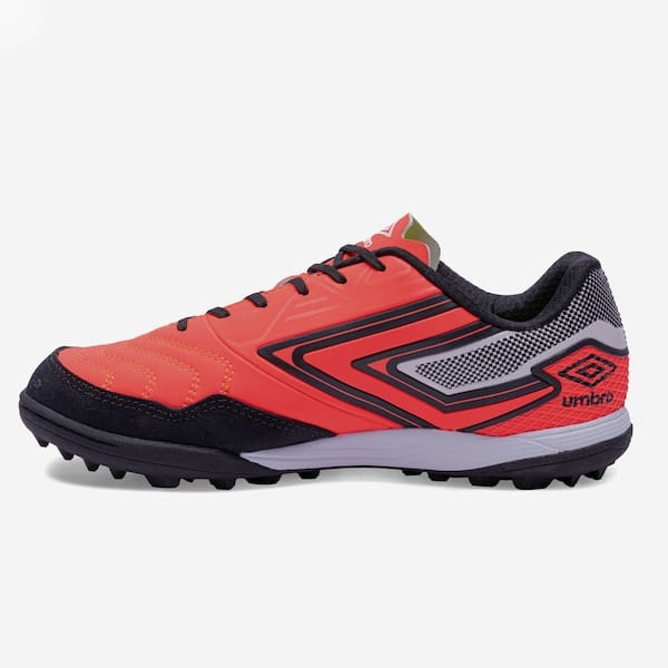 Vista 2 Chuteira Society Umbro Pro 5 Bump Club - Adulto Umbro CORAL/BRANCO