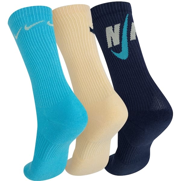 Vista 2 Kit de Meias Nike Everyday Plus Cush Crew - 3 Pares - 39 a 43 Nike AZUL/AZUL ESC