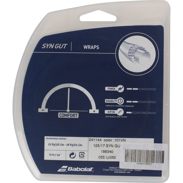 Corda para Raquete de Tênis Babolat Synthetic Gut Universal 1.25 mm 17L - 12 m - 2