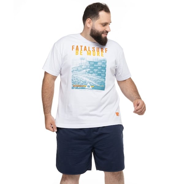 Camiseta Plus Size Fatal Estampada 26524 - Masculina