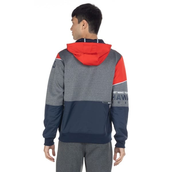 Vista 2 Jaqueta de Moletom HD com Capuz Cang Aberto 9790A - Masculina Hawaiian Dreams VERMELHO