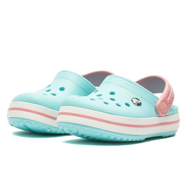 Vista 2 Sandália Crocs Crocband Clog T - Júnior Crocs AZUL/BRANCO