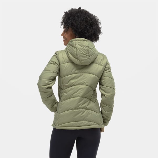 Vista 2 Jaqueta Feminina Nord com Capuz Packable Nord Outdoor VERDE CLARO