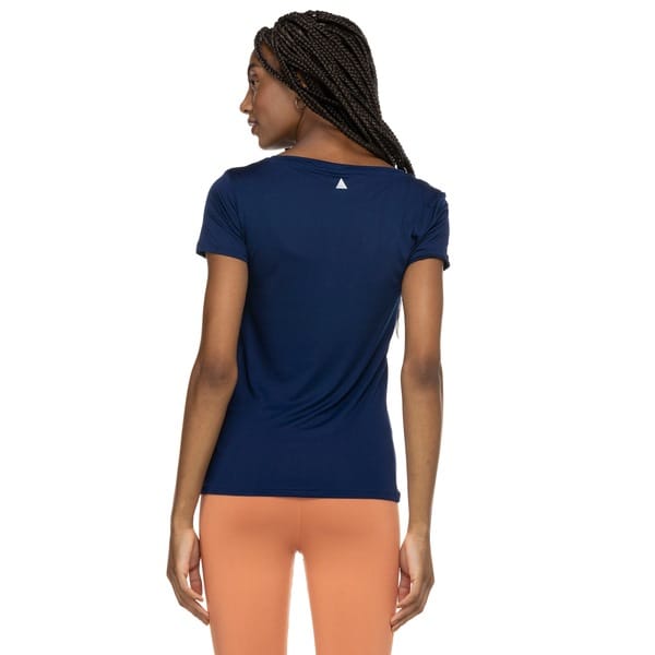 Vista 2 Camiseta Lauf Manga Curta Basic - Feminina Lauf AZUL ESCURO