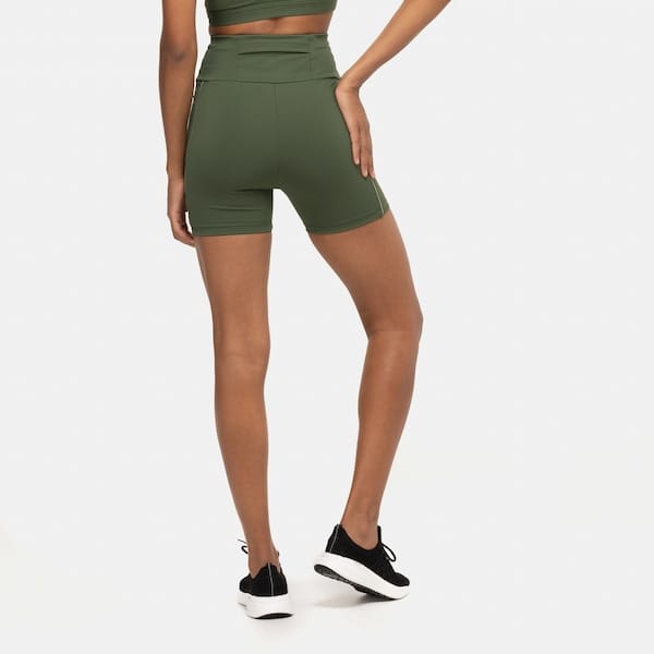 Vista 2 Bermuda Feminina Oxer Textura Cós édio édia Compressão Oxer VERDE ESCURO