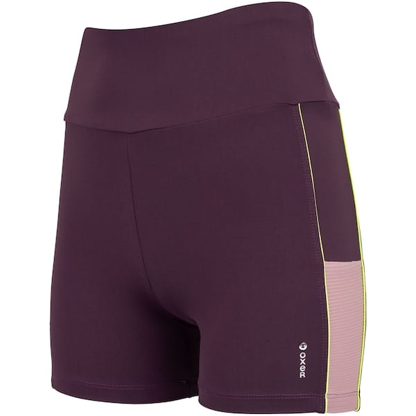 Vista principal Bermuda Feminina Oxer Textura Cós Médio Média Compressão Oxer ROXO ESCURO
