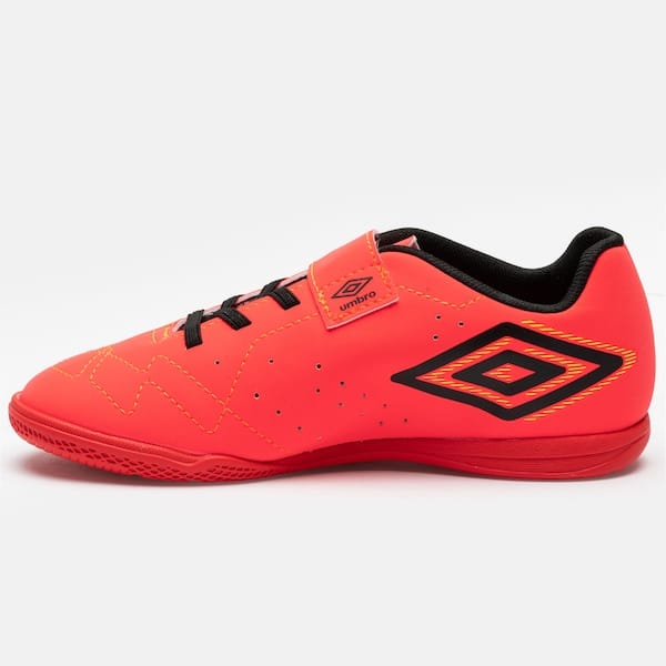 Vista 2 Chuteira Futsal Umbro Neo Striker - Infantil Umbro CORAL/PRETO