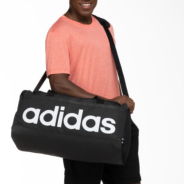 Vista principal Mala adidas Duffel Linear Média - 39 Litros Adidas PRETO