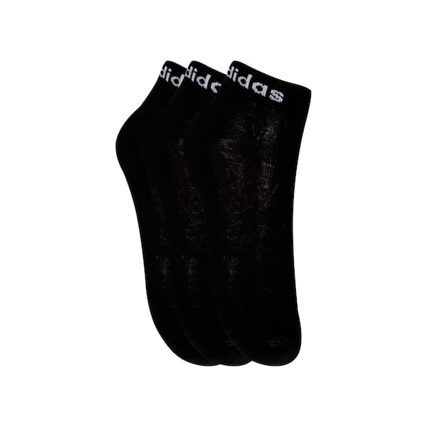 Vista principal Kit de Meias adidas Logo Linear Ankle - com 3 Pares - Adulto Adidas PRETO