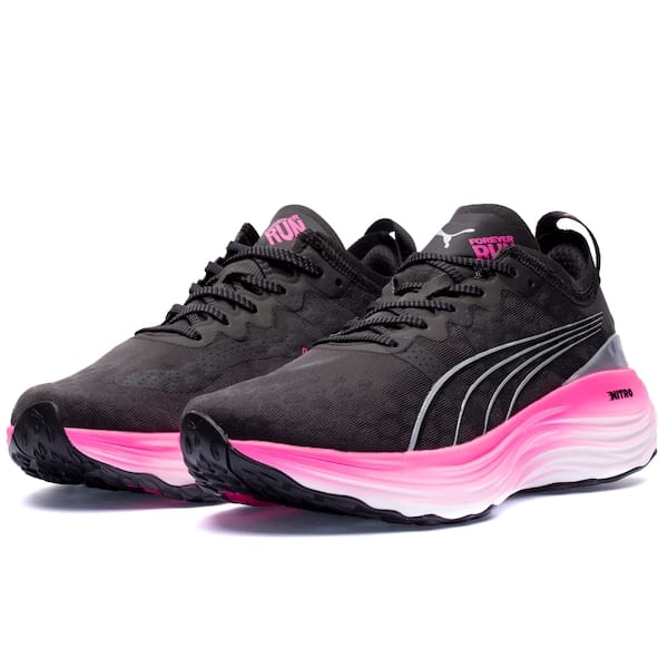 Vista 2 Tênis Puma ForeverRun Nitro - Feminino Puma PRETO/ROSA