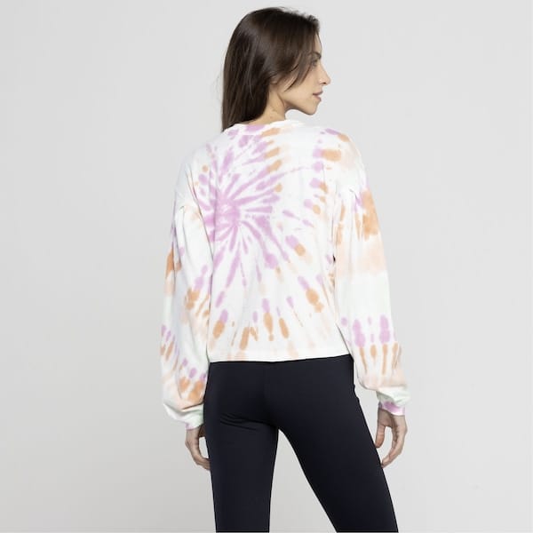 Vista 2 Camiseta Manga Longa Feminina Vans Gecko Resort Wash LS Vans BRANCO/ROSA