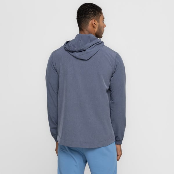 Vista 2 Jaqueta Masculina FIla com Capuz Sport Blend Fila AZUL ESC MESCLA