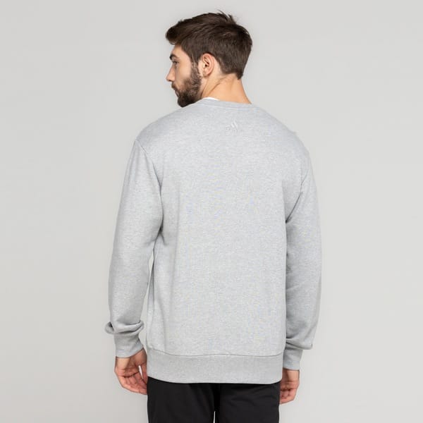 Vista 2 Blusão Masculino adidas Logo Adidas CINZA