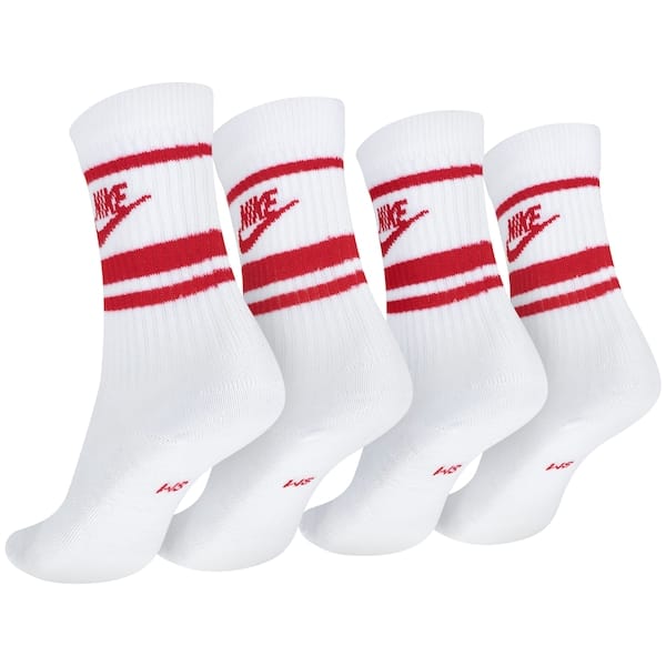 Vista 2 Kit de Meias Cano Alto Nike Essential Crew 3 Pares Adulto Nike PRETO