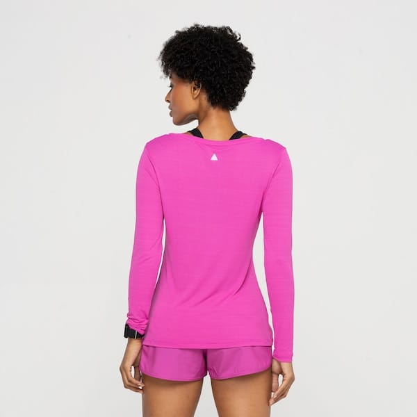Vista 2 Camiseta Feminina Lauf Manga Longa Basic Color Lauf ROSA