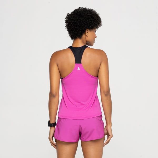 Vista 2 Camiseta Regata Cropped Feminina Lauf Color FE Lauf ROSA