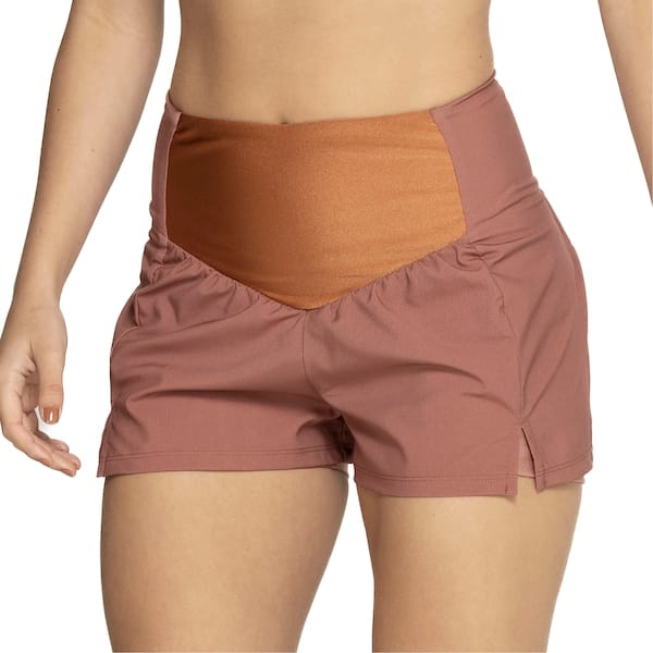 Vista principal Short Feminino Lauf Ametista Lauf MARROM