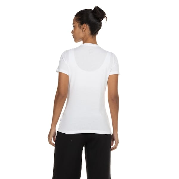 Vista 2 Camiseta Puma Feminina Manga Curta Essentials Logo Tee Puma BRANCO