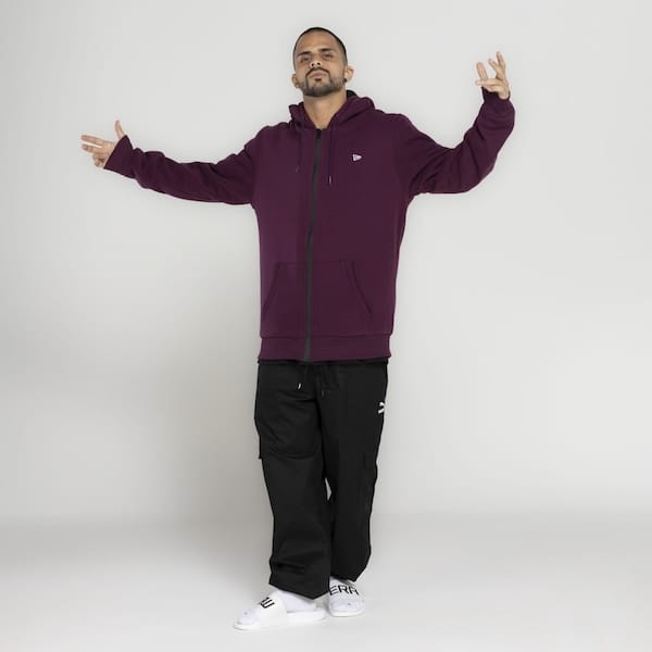 Vista principal Jaqueta de Moletom com Capuz New Era Essentials Sazonal new era VINHO