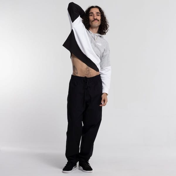 Vista principal Blusão Puma com Capuz Power Cat Puma CINZA/BRANCO