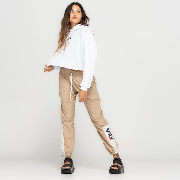 Vista principal Blusa Cropped com Capuz Fila Comfort Easy Fila BRANCO