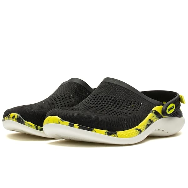 Vista 2 Sandália Crocs Literide 360 - Adulto Crocs PRETO/AMARELO ESC
