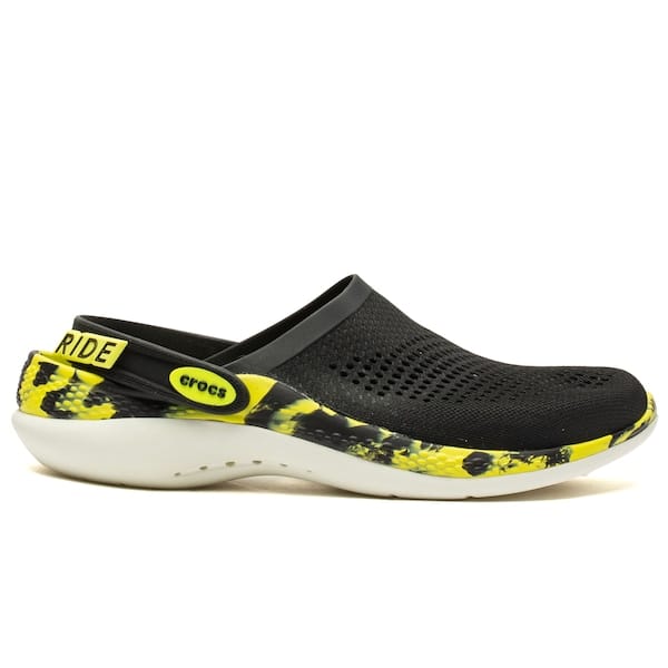 Vista principal Sandália Crocs Literide 360 - Adulto Crocs PRETO/AMARELO ESC