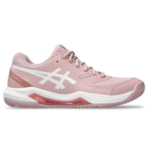 Vista principal Tênis ASICS Gel-Dedicate 8 Clay - Feminino ASICS ROSA CLA/BRANCO