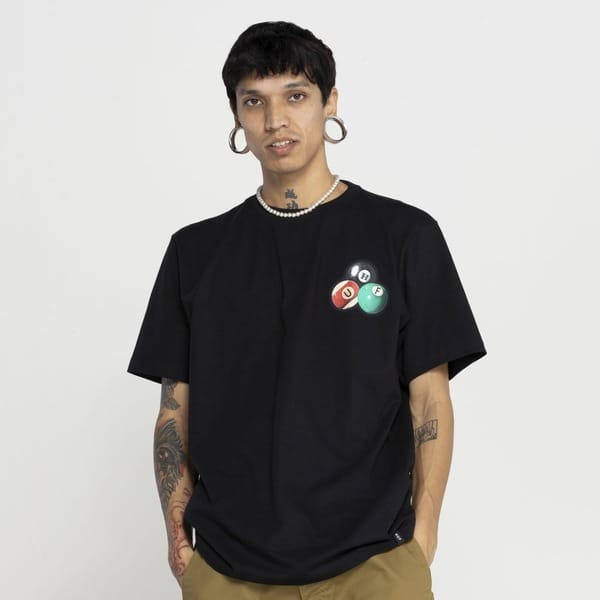Vista 2 Camiseta Huf Manga Curta Dirty Pool HUF PRETO