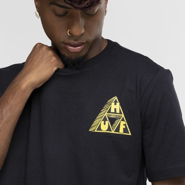Vista 2 Camiseta Huf Saturday Morning Tt Ss Tee HUF PRETO