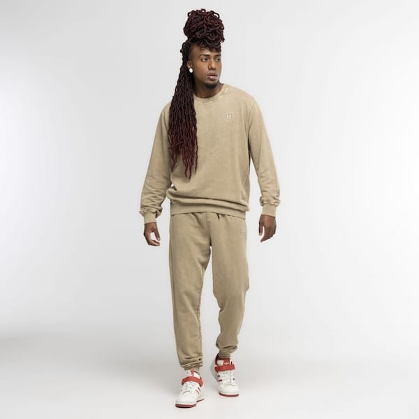 Vista principal Blusa de Moletom Huf Careca Galaxy Faded Crewnec HUF BEGE