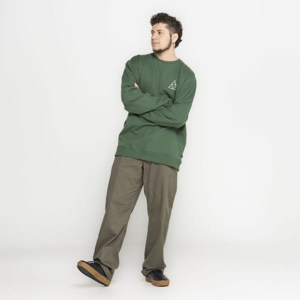 Vista principal Blusa de Moletom Huf Careca Essentials TT Crew HUF VERDE