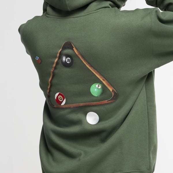 Vista 2 Blusa de Moletom Huf com Capuz Canguru Dirty Pool TT HUF VERDE