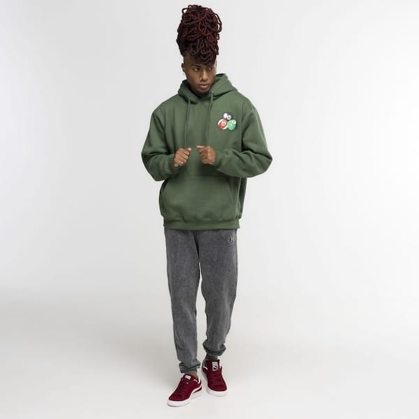 Vista principal Blusa de Moletom Huf com Capuz Canguru Dirty Pool TT HUF VERDE