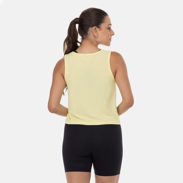 Vista 2 Camiseta Regata Cropped Feminina Oxer Telada Oxer AMARELO CLARO