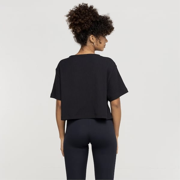 Vista 2 Camiseta Nike Nsw Rib Jrsy Ss Nike PRETO/BRANCO