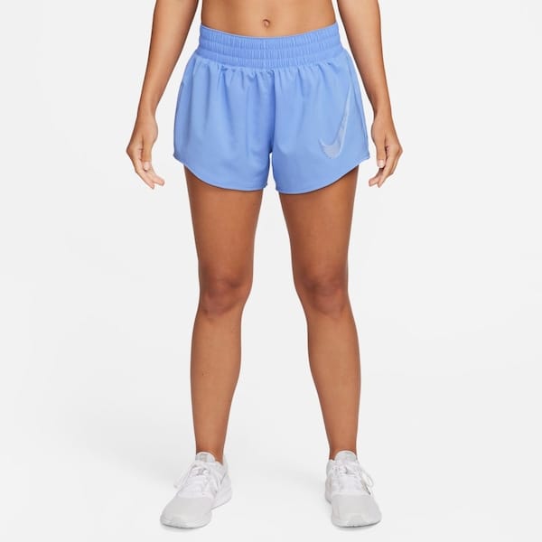 Vista 2 Short Feminino Nike Dri-Fit One Swoosh HBR Nike AZUL